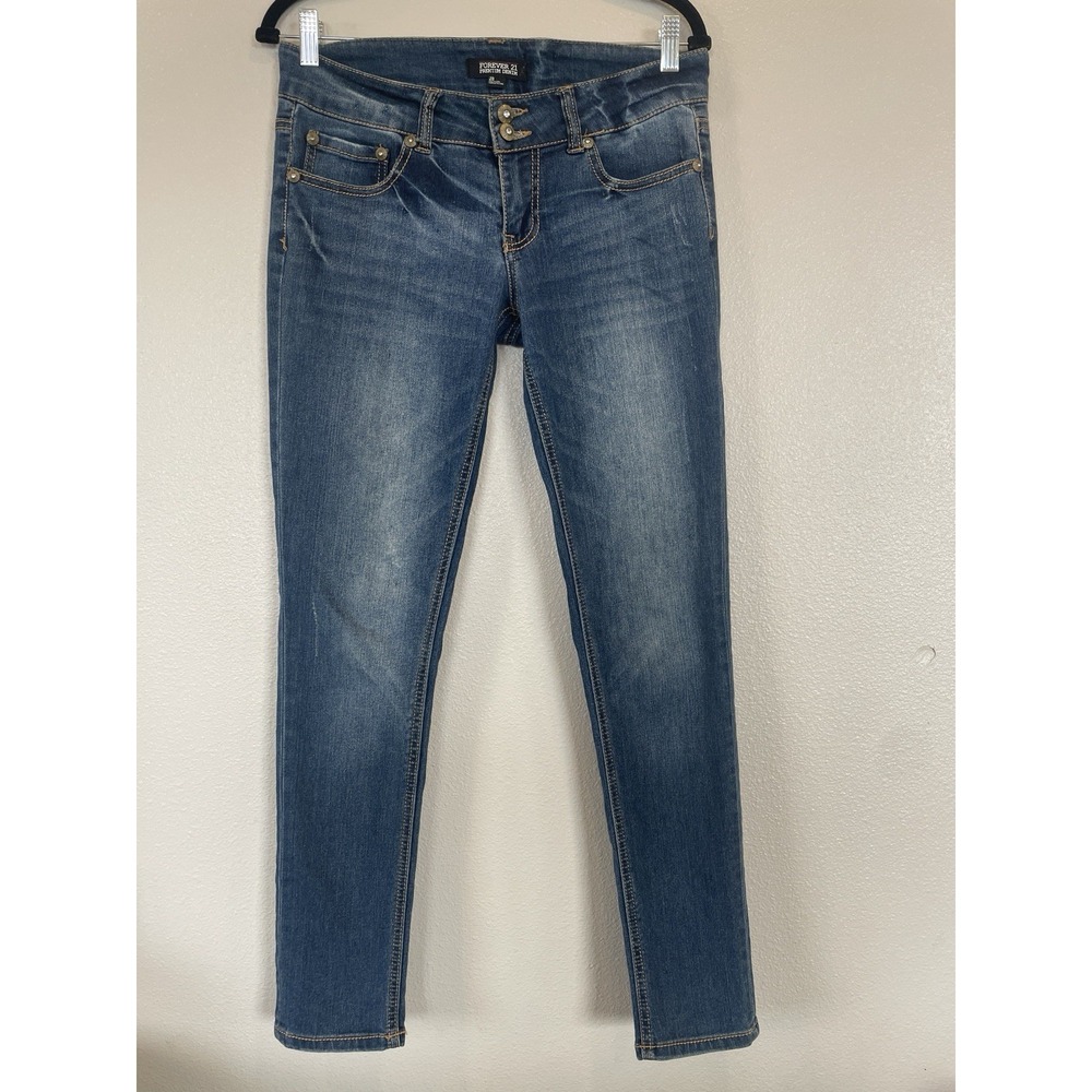 Forever 21 Premium Denim Stretch Mid Rise Skinny Jeans Women's size 28